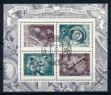 Coliță URSS 1971 - 10 Ani de la Zborul lui Iuri Gagarin, Vostok, Cosmos (Bloc 69) - Ștampilată -A101
