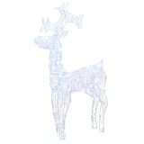 Decoratiune de Craciun ren, 90 LED-uri, 60x16x100 cm, acril