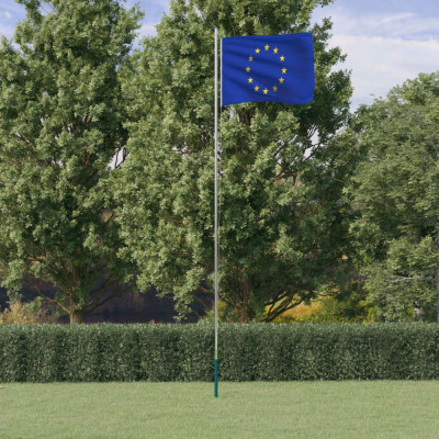 vidaXL Steag Europei și st&amp;acirc;lp din aluminiu, 6,23 m foto