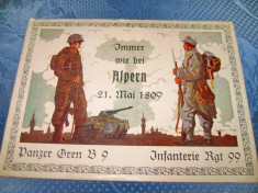 A903-Panzer Gren Bataillon 9/ KUK Infanterien Regimentes nr. 99.Carte postala. foto