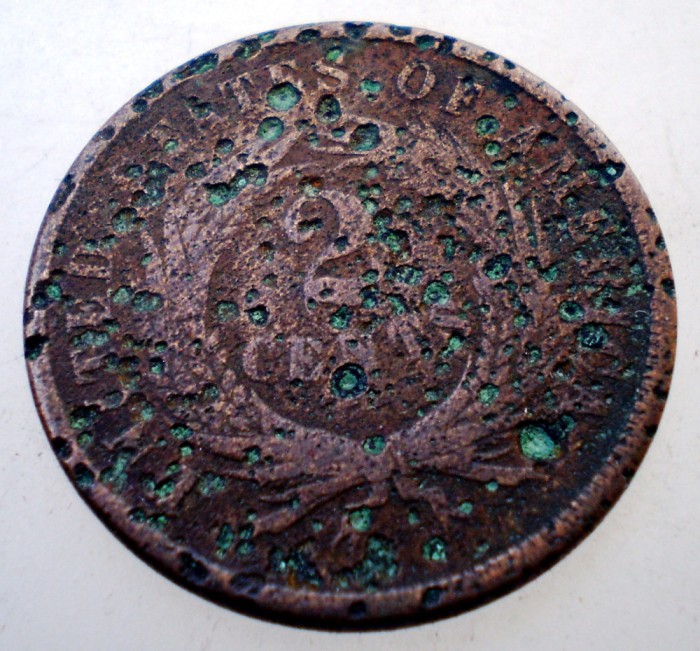2.234 USA SUA 2 CENTS 1868 DETERIORATA