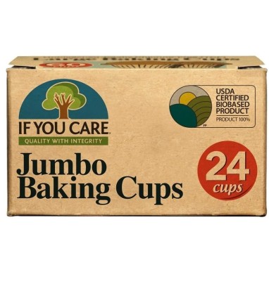 Hartie de copt briose nealbita, fara clor, compostabila, 24 buc., JUMBO, If You Care foto