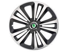 Set 4 Capace Roti Terra Gri-Negru R15 pentru gama auto Skoda