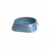 Castron, bol, pentru caine, pisica, suporti antiderapanti,&nbsp;PET reciclat, albastru inchis, marime M, 400 ml, 17.2x17.2x4.8 cm