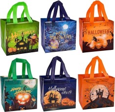 Set de 6 pungi de cadouri de Halloween Csyy, multicolor, 20 x 20 x 15 cm