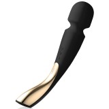 Lelo-Smart Wand 2 Medium Negru Masager-Silicon, 10 Trepte