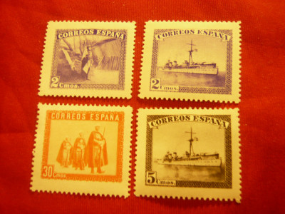 Serie mica Spania 1938 - Marina , 4 valori foto