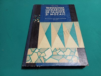 TEHNOLOGIA LUCRĂRILOR DE FAIANȚĂ ȘI MOZAIC * ION C, ROȘU / 1970 *52 foto