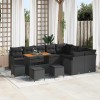 VidaXL Set de canapele pentru grădină 13 pcs Negru 110 x 55 x 71 cm 3364259