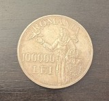 Moneda 100.000 lei Rom&acirc;nia anul 1946