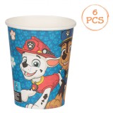 Set Pahare Carton, Paw Patrol, Multicolor, Capacitate 240ml, 6 Bucăți, Oem