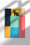 Imprimeu pe p&acirc;nză cu pisică neagră &ndash; Operă digitală pe p&acirc;nză ne&icirc;nrămată - Pisica neagră 36 | A4 (21 x 29.7 cm)