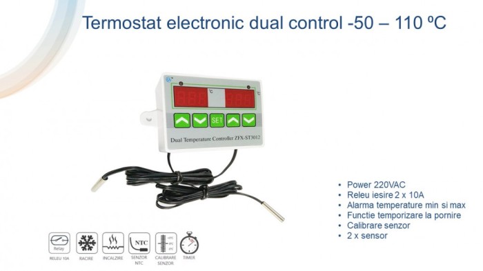 Termostat electronic dual control 220V