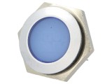 Lampă de control LED plată albastră IP67 &Oslash;22mm 24-28VDC