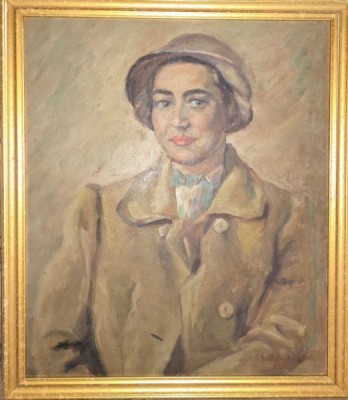 Tablou Geta Dembinsky - Esarfa albastra (pictura) foto