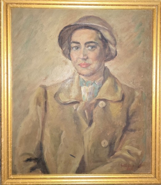 Tablou Geta Dembinsky - Esarfa albastra (pictura)