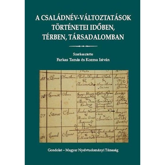A csal&aacute;dn&eacute;v-v&aacute;ltoztat&aacute;sok t&ouml;rt&eacute;netei időben, t&eacute;rben, t&aacute;rsadalomban - Kozma Istv&aacute;n