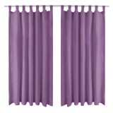 vidaXL Draperii micro-satin cu bride, 2 buc, 140 x 225 cm, violet 132226