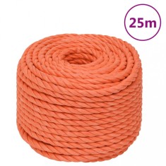Gossi franghie de lucru, portocaliu, 10 mm, 25 m, polipropilena