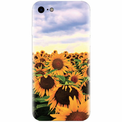 Husa silicon pentru Apple Iphone 8, Sunflowers foto
