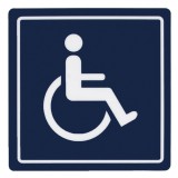 Indicator Autocolant, Model Persoane cu Dizabilități, Dimensiuni 15x15 cm, Material Plastic, Oem