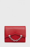 Cumpara ieftin Karl Lagerfeld portofel de piele femei, culoarea rosu