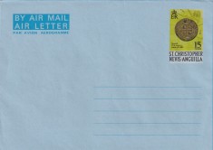 FILATELIE TEMATICA - PLIC ST CHRISTOPHER NEVIS ANGUILLA TEMATICA AVION AVIOANE AVIATIE AIRMAIL AEROGRAM