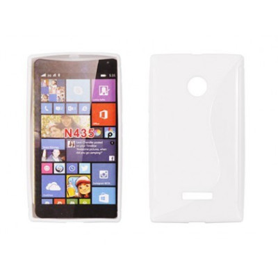 Husa Silicon S-line Microsoft Lumia 435 Alb foto
