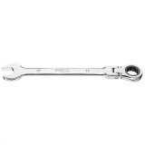 Cheie combinata fixa - inelara cu articulatie si clichet 17 x 230 mm 09-059