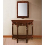 Consola Amber cu Oglinda 80x72x40 cm Nuanta Maro