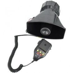 Sirena 3 melodii cu microfon si functie de inregistrare 12V 100W