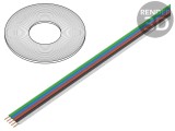 Cablu bandă litat Cu 5x0,25mm2 PVC 10m 350V