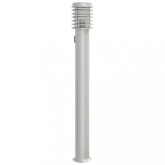 Lampa de podea de exterior cu priza, argintiu, 110cm, otel inox foto