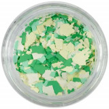 Fulgi de confetti cu o formă nedefinită - alb, galben, verde