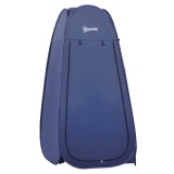 Outsunny Cort de Duș Pop Up Impermeabil cu Intrare cu Fermoar, 100x100x185 cm, Albastru | Aosom Romania