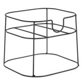 Bază metalică pătrată pentru dozator băuturi, neagră, 22.5x22.5x18 cm, CMCLASS