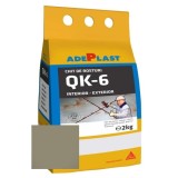 Chit de rosturi gresie si faianta Quarz Kit 6 GRI PETROL, flexibil, aquastatic, 2-6mm, 2kg, Adeplast