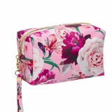 Geanta trusa portfard pentru depozitare cosmetice Pufo Beauty Rose, 20 cm, roz