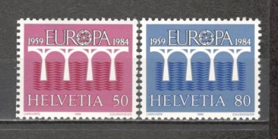 Elvetia.1984 EUROPA-25 ani Conferinta CEPT SH.140 foto