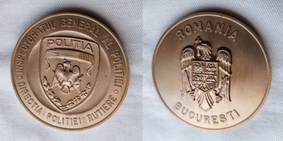 POLITIA Inspectoratul General al Politiei - Directia Politiei Rutiere - medalie foto