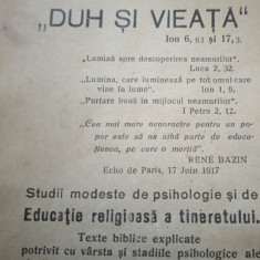DUH SI VIEATA" Educatie Religioasa a Tineretului Marin C. Ionescu 1940