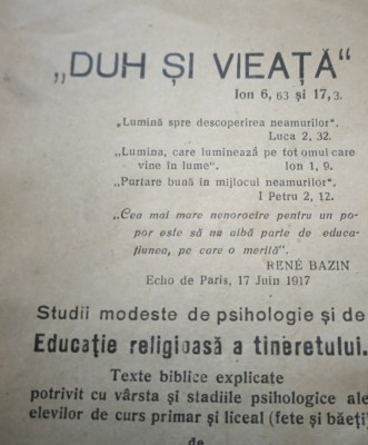 DUH SI VIEATA&amp;quot; Educatie Religioasa a Tineretului Marin C. Ionescu 1940 foto