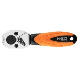 Maner cu clichet pentru biti 1/4, 105 mm, otel CrV, NEO Tools