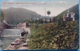 Carte Postala, Slanic Moldova, Paraul Slanicului cu cascada de la Racovitza, perioada interbelica