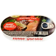 Pastrav File in Sos Tomat, Home Garden, 170 g, Conserva de Pastrav File, Conserva de Peste, Home Garden Conserva de Pastrav, Peste in Sos Tomat, Pastr foto