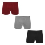 Set Boxeri Negri Gri Bordo pentru Barbati - 3buc