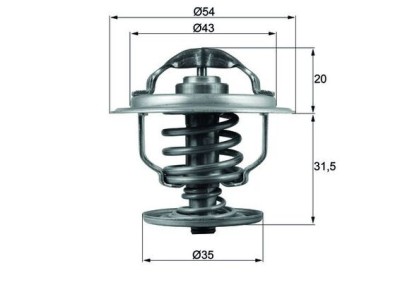 MAHLE TX 109 87D termostat,lichid racire foto