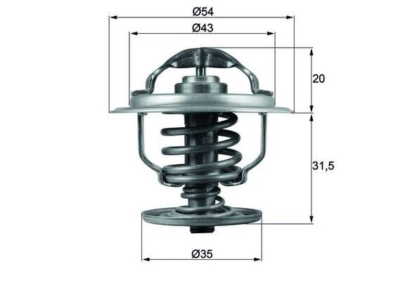 MAHLE TX 109 87D termostat,lichid racire