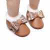 Pantofiori maro imblaniti - Shine (Marime Disponibila: 3-6 luni (Marimea 18