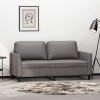 VidaXL Canapea cu 2 locuri, gri, 140 cm, piele ecologică 359335